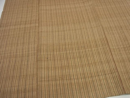 平和屋本店▽超希少　銀座こうげい　 織物師・田島隆夫　紬　単衣　縞　たとう紙付き　逸品3s5644