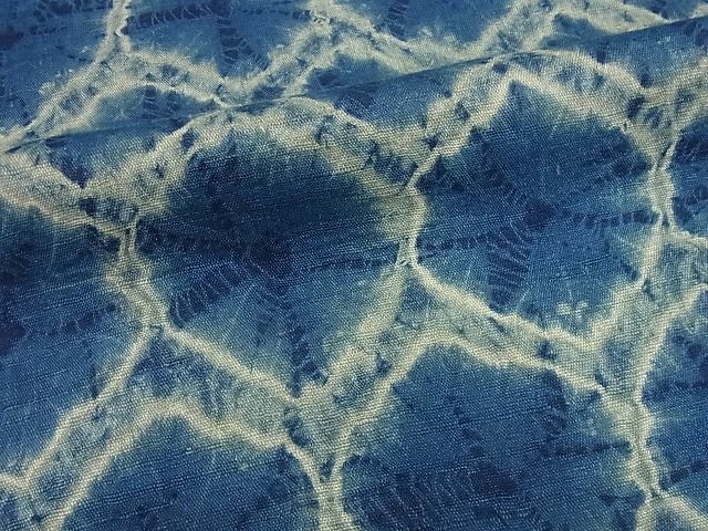 平和屋本店＊希少 夏物 染色家・片野元彦 銀座こうげい 九寸名古屋帯 亀甲柄 ２本まとめ売り 麻 正絹 たとう紙付3s5666