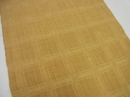 平和屋本店●希少　染色作家　柳悦博　銀座こうげい　名古屋帯　格子柄 ２本まとめ売り 金茶　焦げ茶　たとう紙付 未使用3s5667