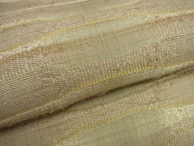 期間限定セール30％off●超希少　大島郁　銀座こうげい　ロートン織　開き名古屋帯　横段文　たとう紙付き　逸品3s5670