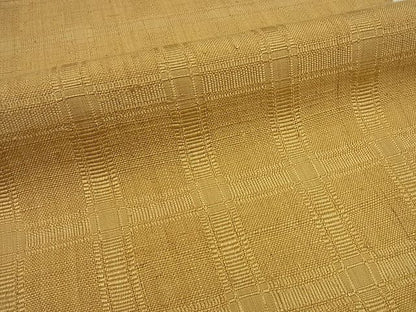 平和屋本店●希少　染色作家　柳悦博　銀座こうげい　名古屋帯　格子柄 ２本まとめ売り 金茶　焦げ茶　たとう紙付 未使用3s5667