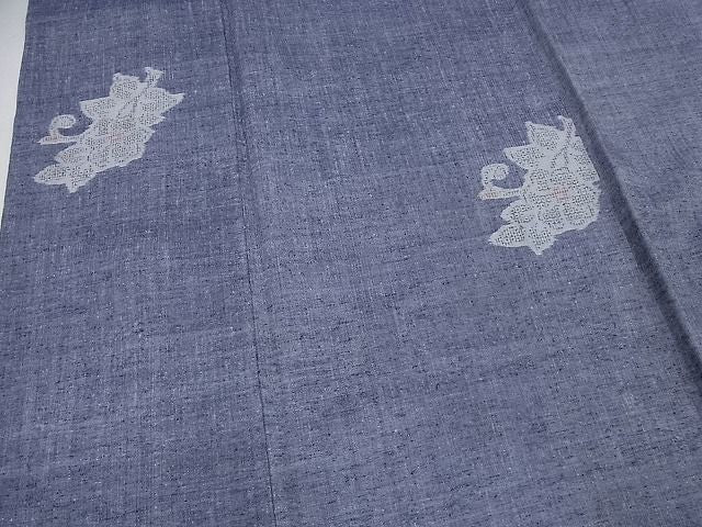 平和屋本店■極上　本場結城紬　重要無形文化財　100亀甲　奥順謹製　もろ入り　変り地小花模様　証紙付き　逸品3s5711