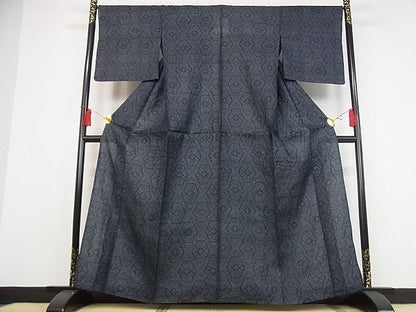 平和屋本店■極上　夏物　重要無形文化財　本場宮古上布　亀甲文　着丈162.5cm　裄丈66.5cm　苧麻　逸品　3kk3342