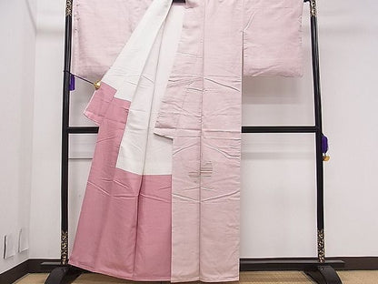 平和屋着物■付下げ　紬地　舞蝶文　逸品　ch5152