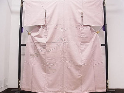 平和屋着物■付下げ　紬地　舞蝶文　逸品　ch5152