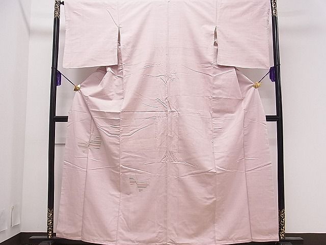 平和屋着物■付下げ　紬地　舞蝶文　逸品　ch5152