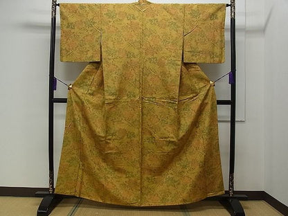平和屋着物■上質な紬　舞葉文　逸品　kb3172