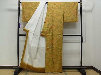 平和屋着物■上質な紬　舞葉文　逸品　kb3172