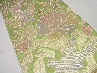 平和屋本店●極上 龍村美術織物 たつむら 六通柄袋帯 花鳥苑錦 逸品4s116
