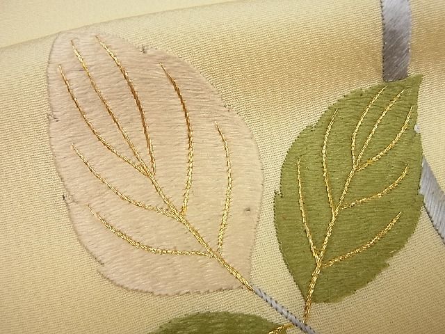 平和屋本店●最高級 訪問着 駒刺繍 手刺繍 砥粉色地 桐 金彩 逸品4s133