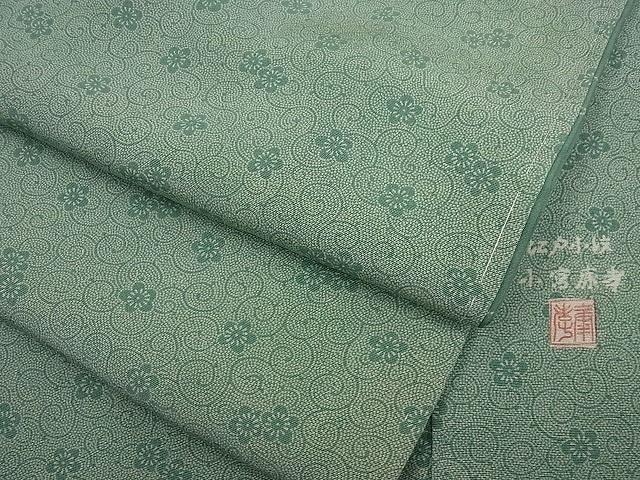 平和屋本店■極上　人間国宝　小宮康孝　江戸小紋　梅唐草文　逸品　未使用4s132