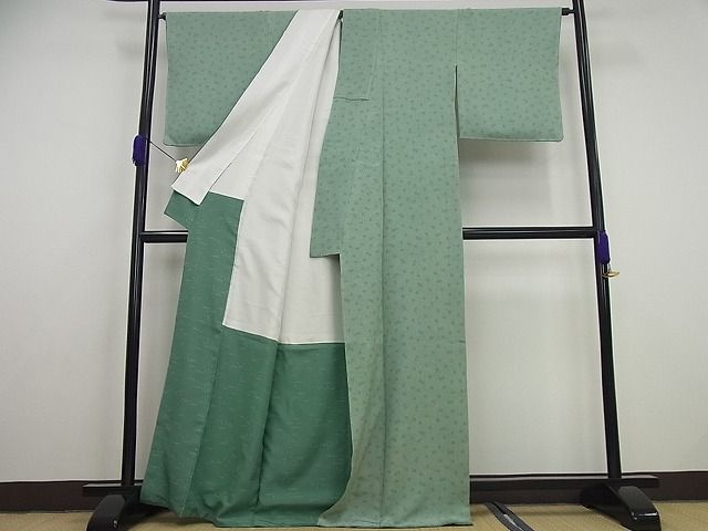 平和屋本店■極上　人間国宝　小宮康孝　江戸小紋　梅唐草文　逸品　未使用4s132