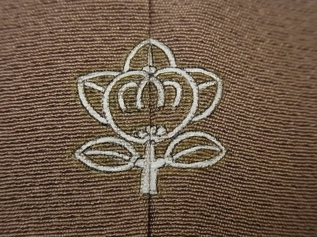平和屋本店●超希少　品川恭子　訪問着　銀煤竹色地　草花文　金彩　逸品4s150.