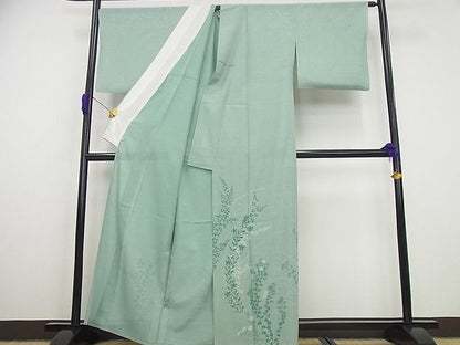 平和屋本店■極上　夏物　訪問着　絽　人間国宝　小宮康孝　江戸小紋　草花文　西武百貨店扱い　逸品4s153