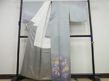 平和屋本店■極上　二代目　久保田一竹　幻の辻が花　訪問着　金通し地　反端付き　逸品4s157