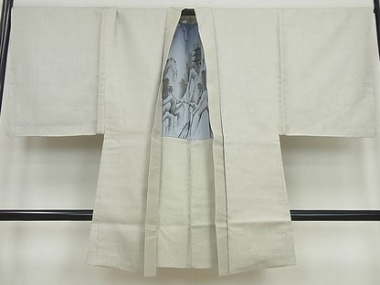 平和屋本店●極上 男性 お召 アンサンブル １００亀甲 逸品 未使用4s173
