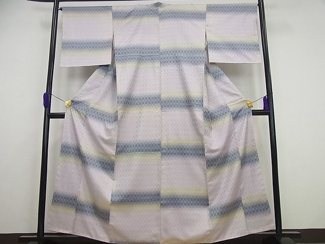 平和屋本店●極上 藍香房 花織 紬 逸品 未使用4s185