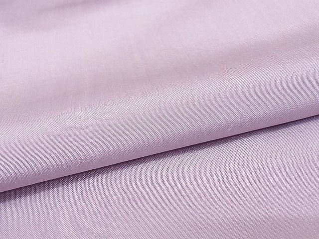 平和屋本店■希少　芝崎重一　座操手引糸　ロックウッド染　無地　淡紅藤色　ロング　着丈171cm　裄丈68cm　正絹　逸品　KAAA1802kk5