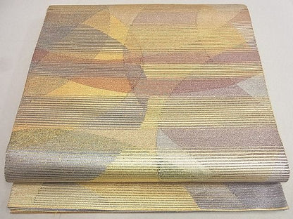 平和屋着物■六通太鼓柄袋帯 霞文 金銀糸 逸品 du3861