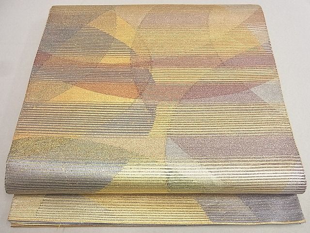 平和屋着物■六通太鼓柄袋帯 霞文 金銀糸 逸品 du3861