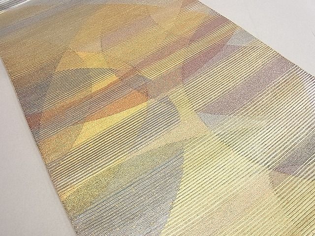平和屋着物■六通太鼓柄袋帯 霞文 金銀糸 逸品 du3861