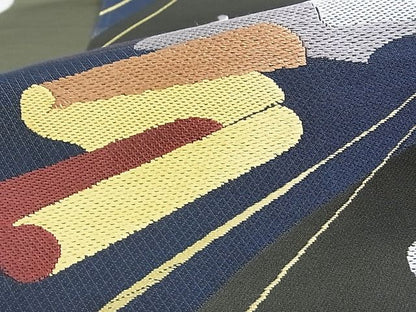 平和屋着物■六通柄袋帯 絵巻 逸品 op8073