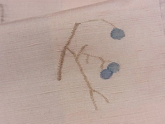 平和屋着物■訪問着　作家物　紬地　舞葉文　逸品　ze7798