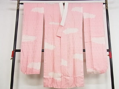 平和屋本店●最高級 振袖・長襦袢セット 総刺繍 辻が花 金通し地 着丈160.5cm 裄丈64cm 正絹 逸品 4kk0004