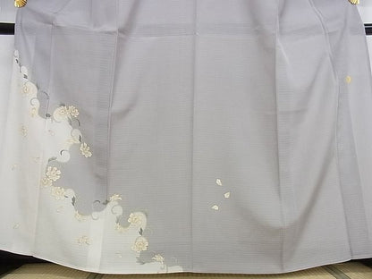 平和屋本店■極上 夏物 ジャパンオートクチュール 渡辺雪三郎 訪問着 絽 花唐草文 金彩 着丈162.5cm 裄丈68.5cm 正絹 逸品 4kk0116