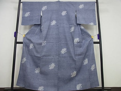 平和屋本店■極上　本場結城紬　重要無形文化財　100亀甲　奥順謹製　もろ入り　変り地小花模様　証紙付き　逸品3s5711