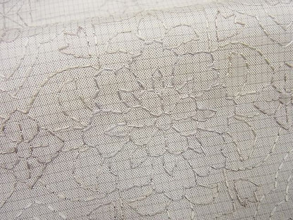 平和屋本店●極上 本場縞大島紬 白大島 総刺繍 大島絹織物謹製 道長吉祥花文 やまと金ラベル 証紙付き 逸品 未使用 CZAA1544s5