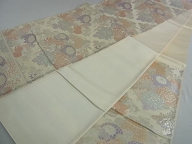 平和屋着物■六通柄袋帯 唐織 草花文 金糸 逸品 ud3635