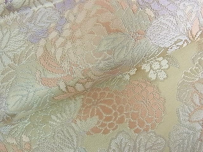 平和屋着物■六通柄袋帯 唐織 草花文 金糸 逸品 ud3635