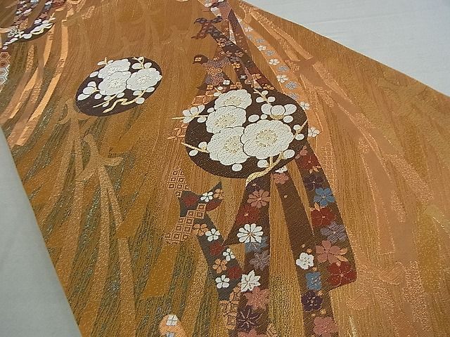 平和屋着物■六通柄袋帯 吹寄せ舞花文 金糸 逸品 ud3677