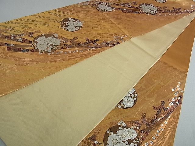 平和屋着物■六通柄袋帯 吹寄せ舞花文 金糸 逸品 ud3677