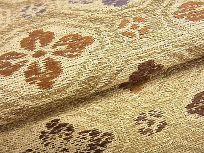 平和屋着物■アンティーク 大正ロマン 全通柄 京本袋帯 花菱文 金糸 逸品 du3928