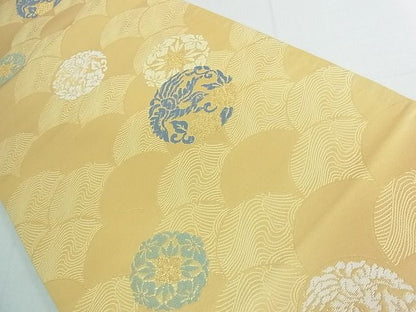 平和屋着物■六通柄袋帯 唐織 古代裂 金糸 逸品 rt3418