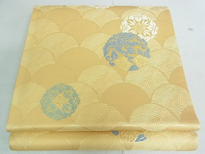 平和屋着物■六通柄袋帯 唐織 古代裂 金糸 逸品 rt3418
