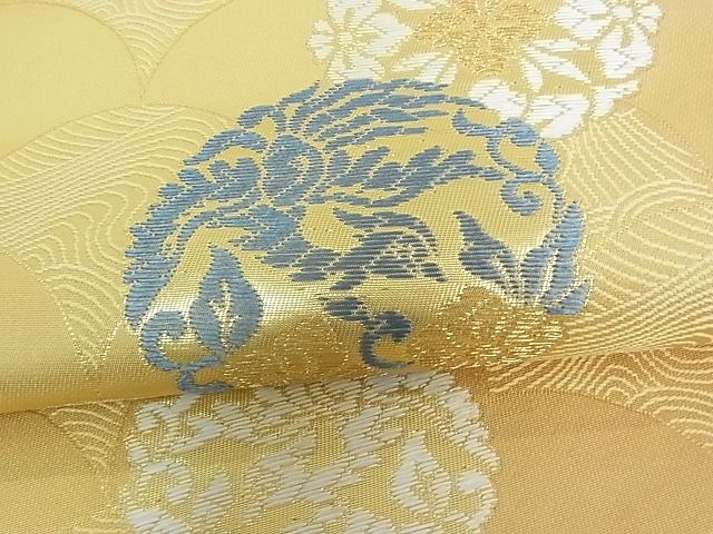 平和屋着物■六通柄袋帯 唐織 古代裂 金糸 逸品 rt3418