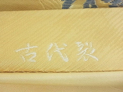 平和屋着物■六通柄袋帯 唐織 古代裂 金糸 逸品 rt3418
