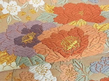 平和屋着物■佐賀錦 六通柄袋帯 飾花文 金糸 逸品 rt3434