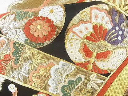 平和屋着物■六通柄袋帯　鳳凰吉祥花鳥文　金銀糸　逸品　sf3783