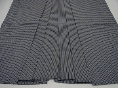 平和屋本店■極上　男性　人間国宝　甲田綏郎　精好仙台平　馬乗り袴　縞　逸品4s196