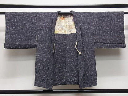 平和屋着物■羽織 舞花文 黒地 逸品 dy8262