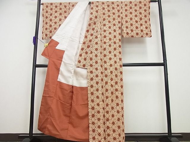 平和屋本店●極上　岩手の匠　草紫堂　南部絞り　茜染　綿　逸品4s248