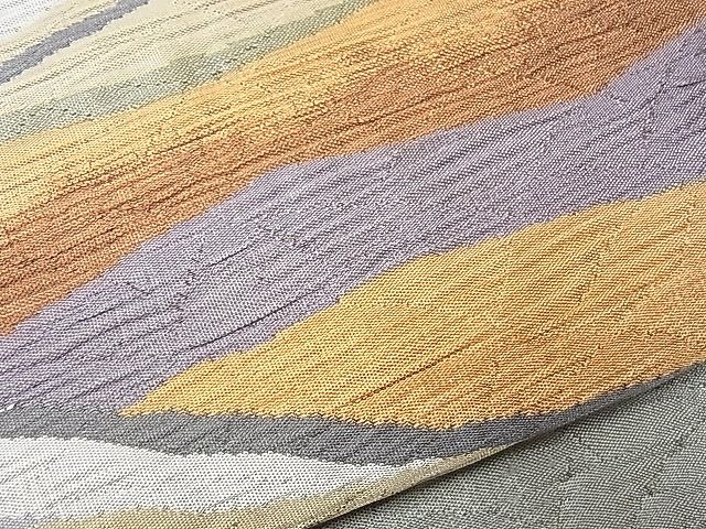 平和屋着物■両面 太鼓柄袋帯 膨れ織 霞文 逸品 eg1530