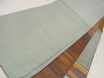 平和屋着物■両面 太鼓柄袋帯 膨れ織 霞文 逸品 eg1530
