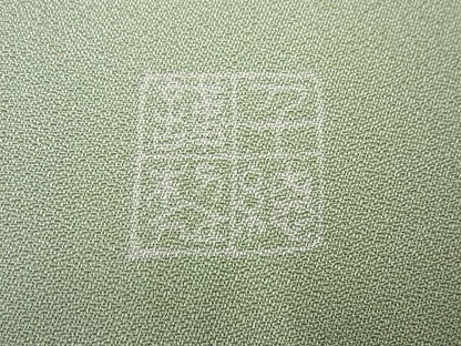 平和屋本店●極上　創業460年・千總　訪問着　駒刺繍　霞草花文　金彩　小田急扱い　逸品4s314
