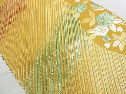 平和屋着物■両面 六通柄袋帯 舞花文 金糸 逸品 ap5472