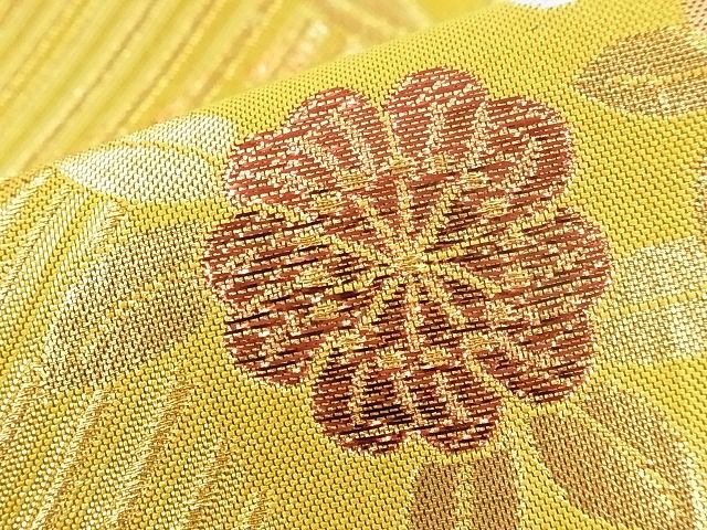 平和屋着物■両面 六通柄袋帯 舞花文 金糸 逸品 ap5472